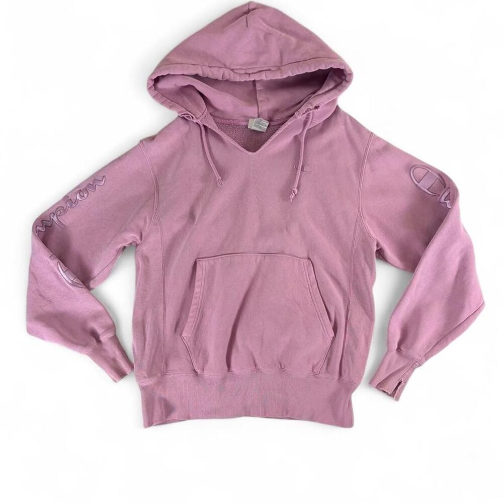 unisex distressed vintage style Champion reverse weave hoodie